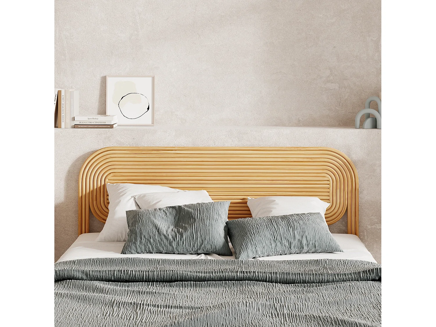 Tête de lit en rotin naturel 160 cm - Paloma