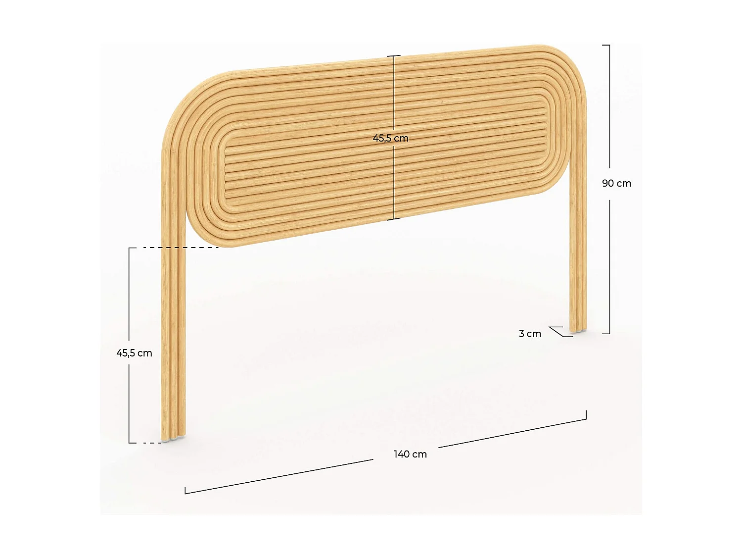 Tête de lit en rotin 140 cm - Paloma