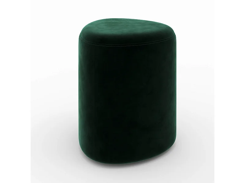 Pouf en velours vert - Emmy
