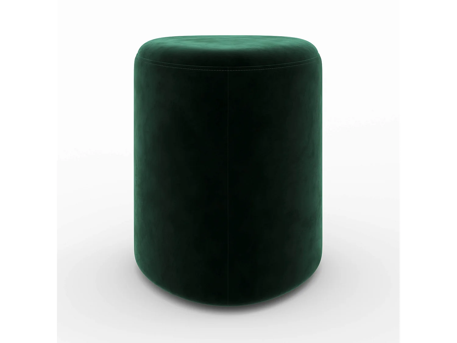 Puf triangular en terciopelo verde - Emmy