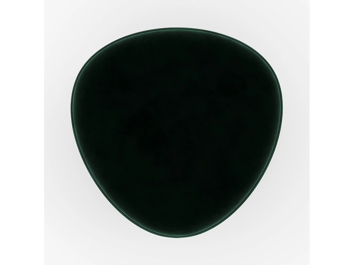 Pouf triangolare in velluto verde - Emmy