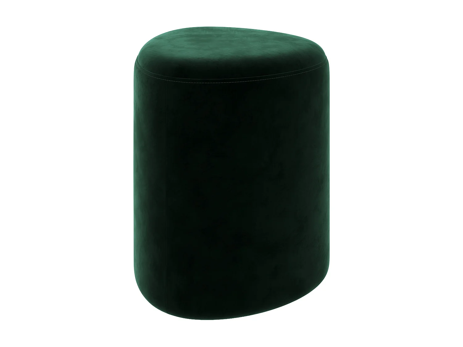 Pouf triangolare in velluto verde - Emmy