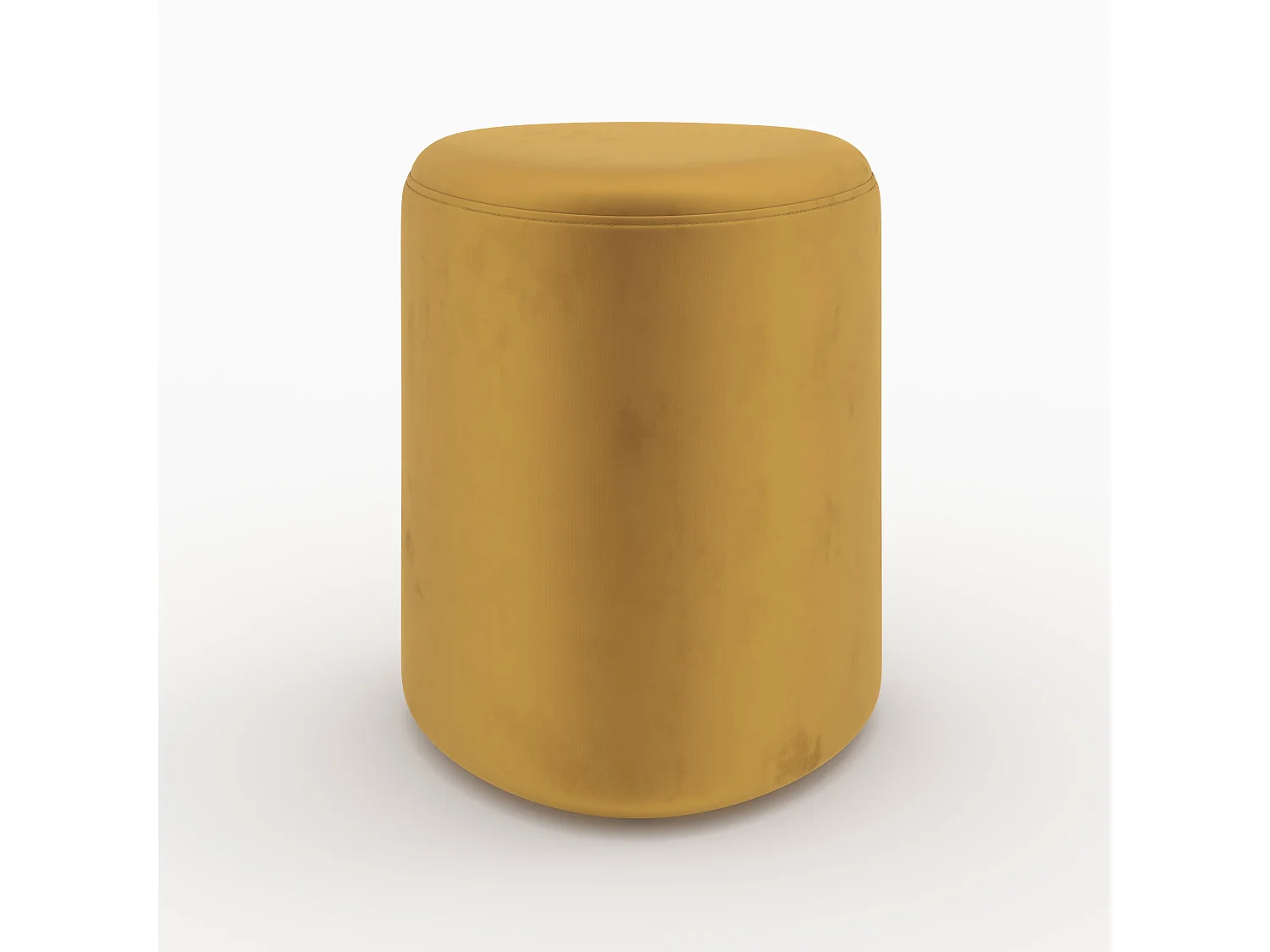 Puf triangular en terciopelo amarillo - Emmy