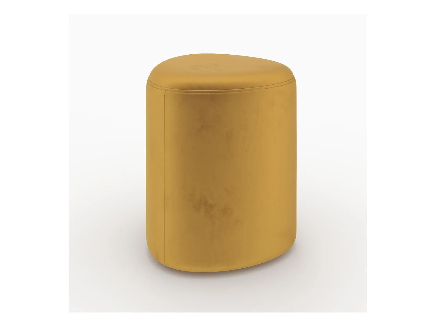Pouf en velours jaune - Emmy