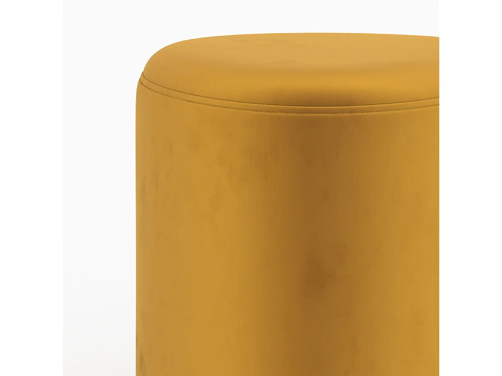 Puf triangular en terciopelo amarillo - Emmy