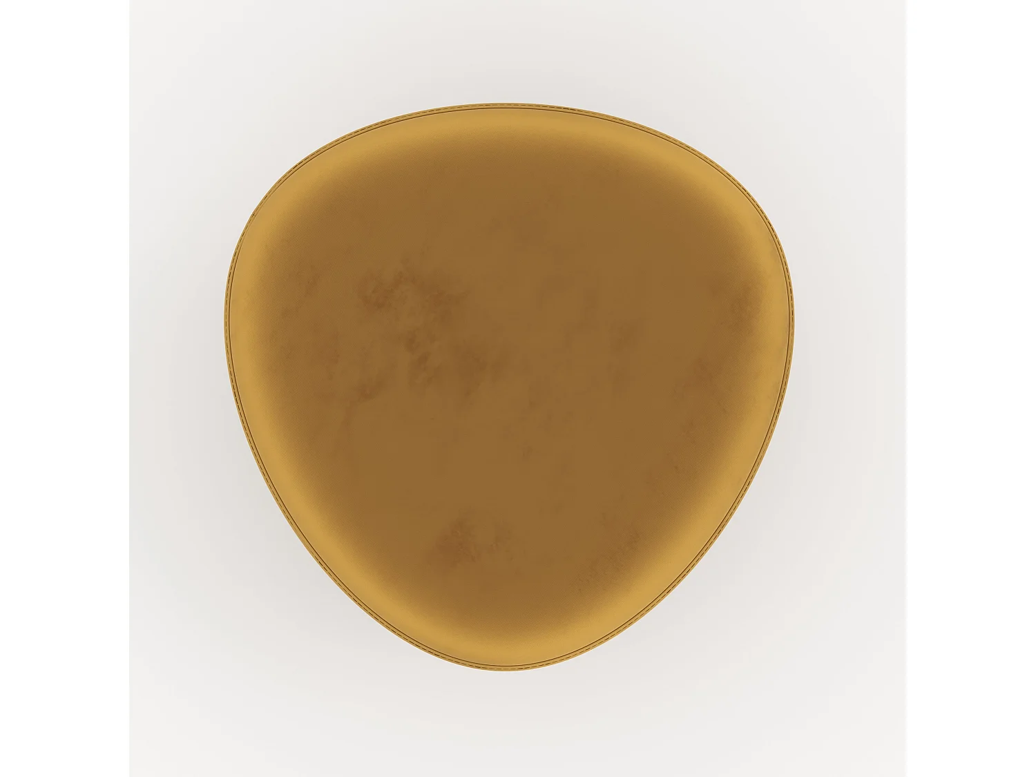 Pouf triangulaire en velours jaune - Emmy