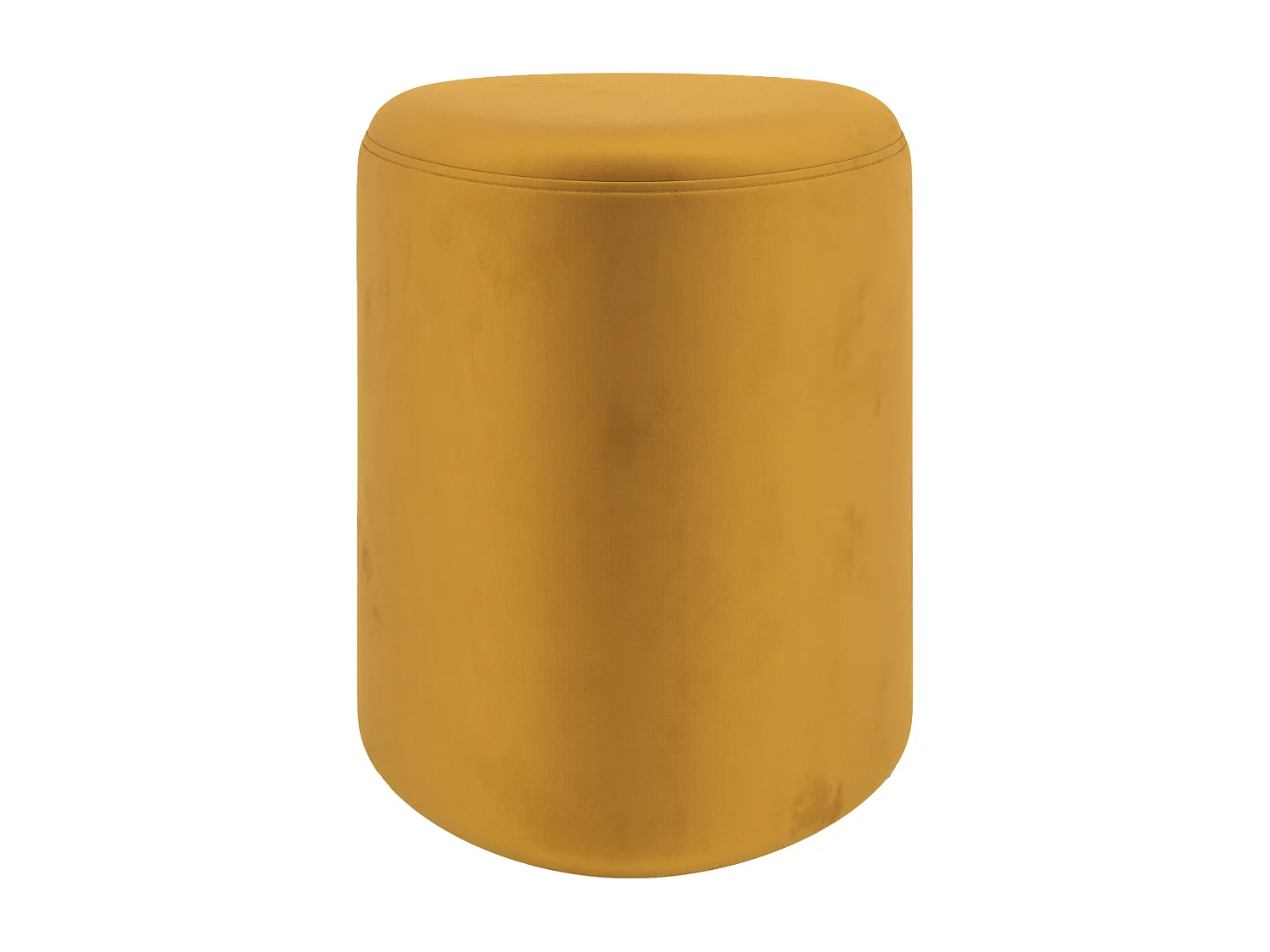 Pouf triangulaire en velours jaune - Emmy