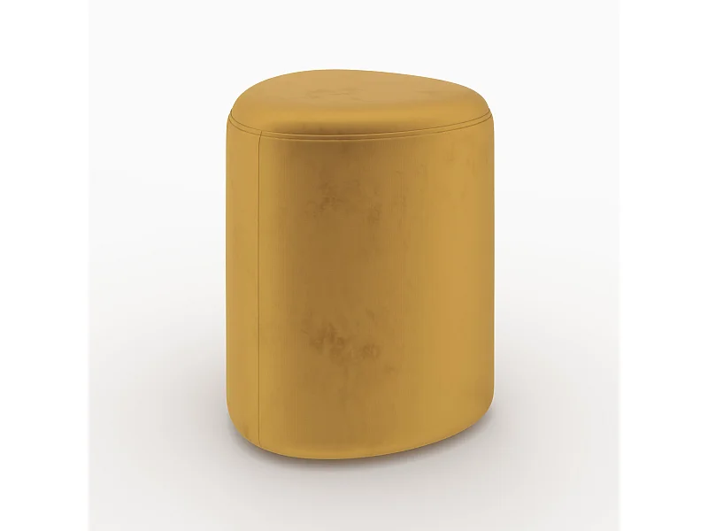 Pouf en velours jaune - Emmy