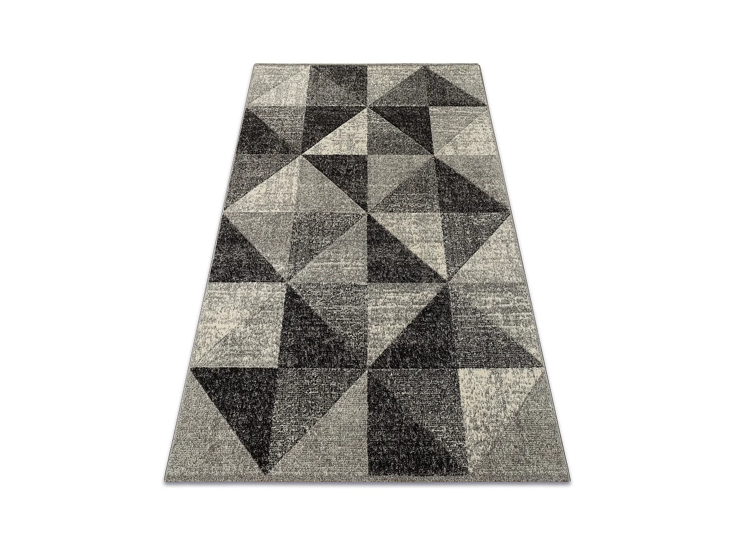 Tapis FEEL 5672/16811 TRIANGLES gris / anthracite / crème 120x170 cm