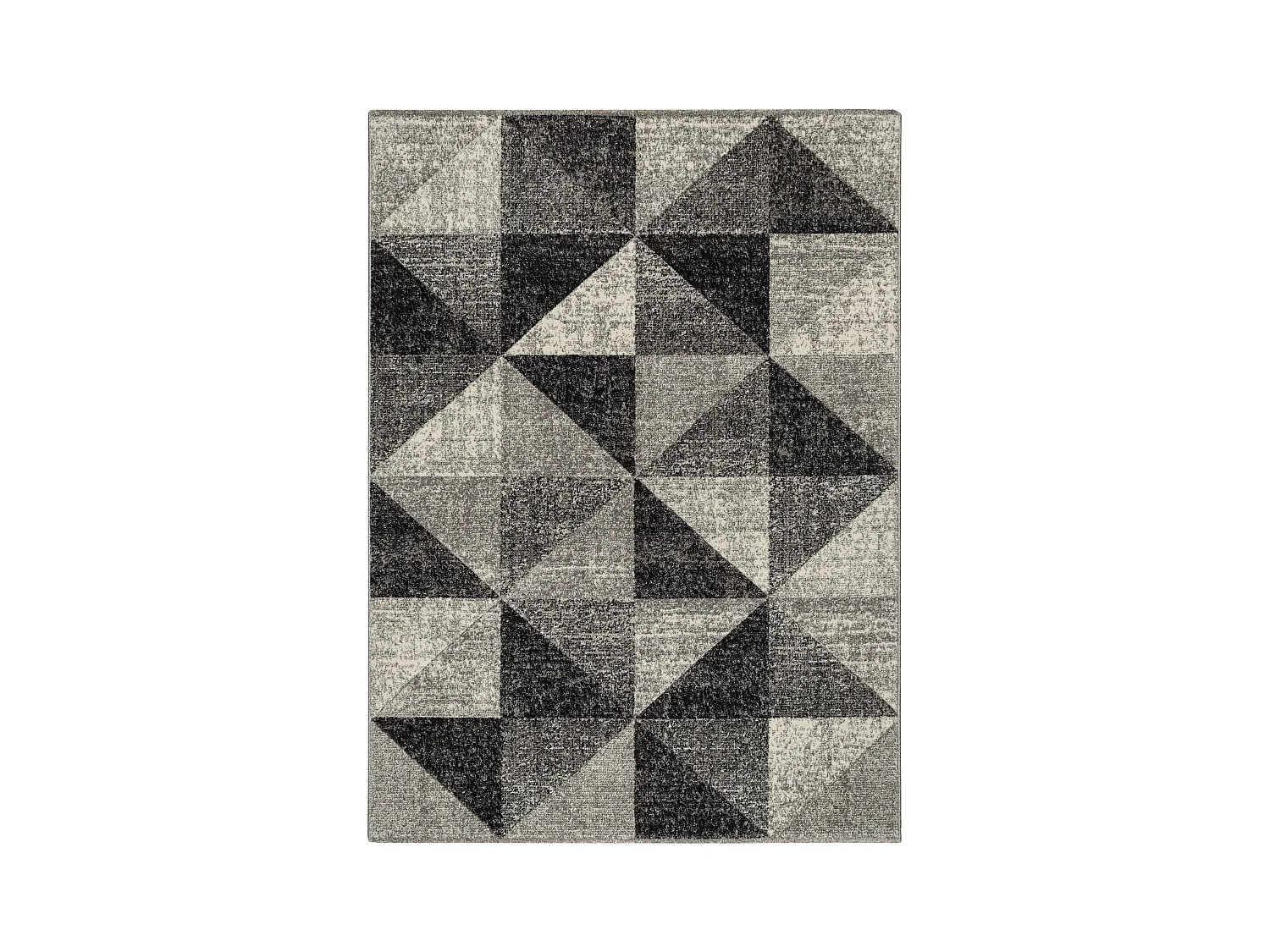 Tapis FEEL 5672/16811 TRIANGLES gris / anthracite / crème 280x370 cm