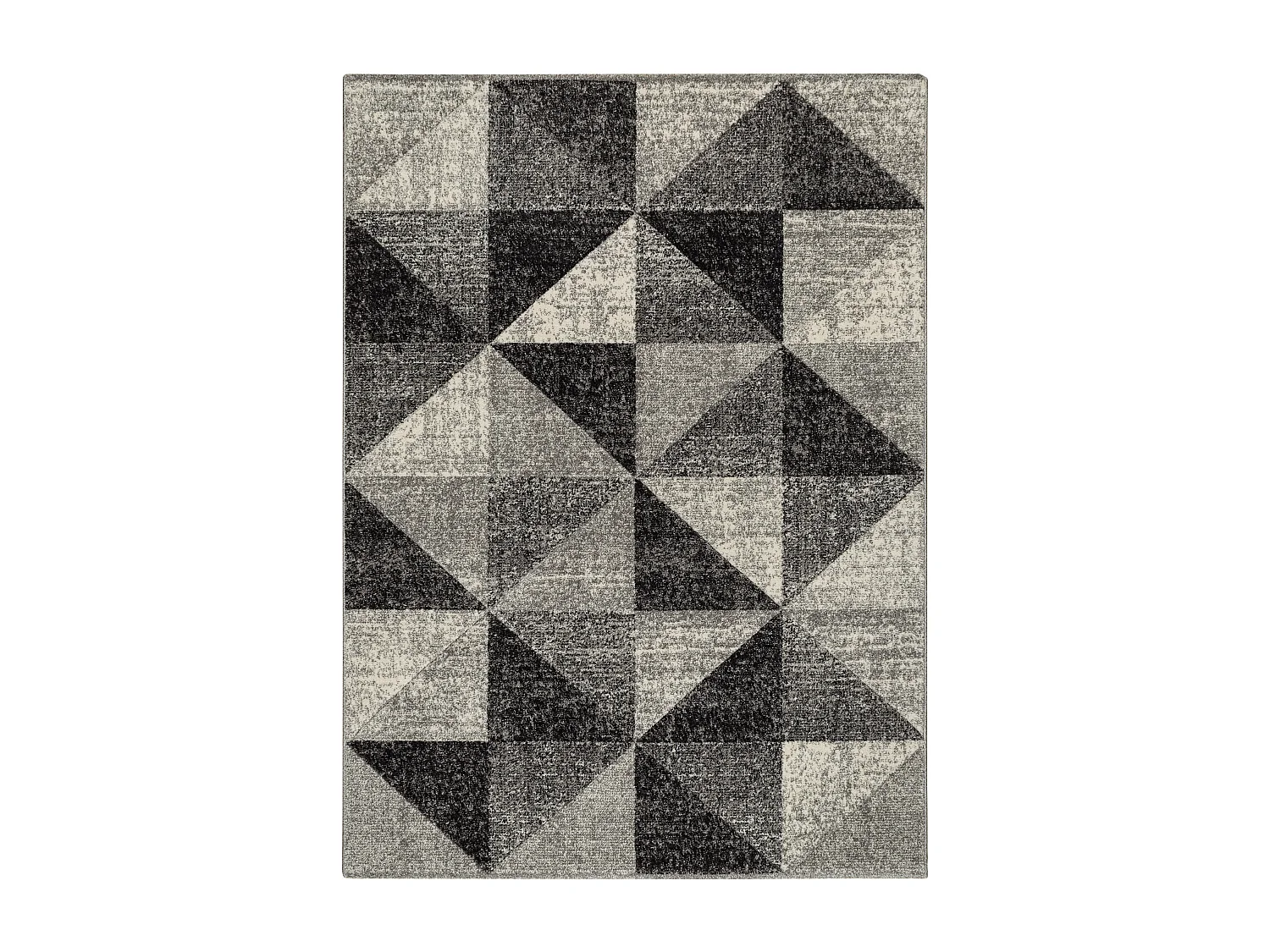 Tapis FEEL 5672/16811 TRIANGLES gris / anthracite / crème 280x370 cm
