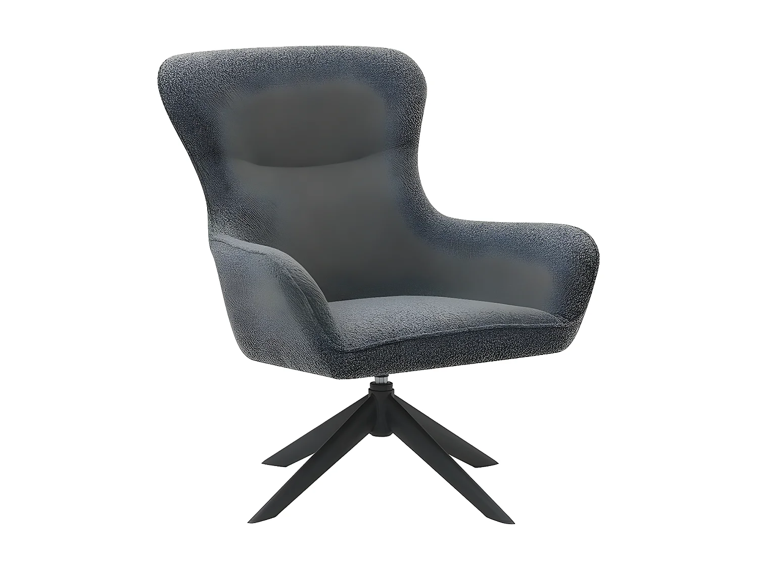 Fauteuil pivotant chenille gris anthracite Lucky