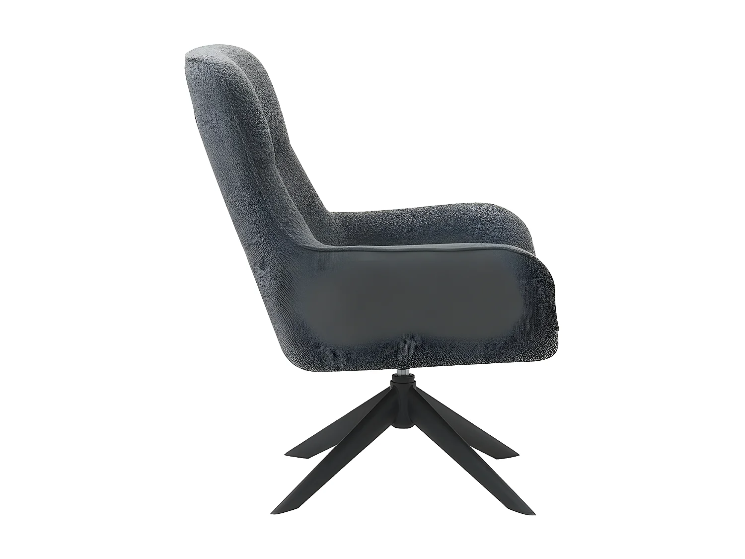 Fauteuil pivotant chenille gris anthracite Lucky