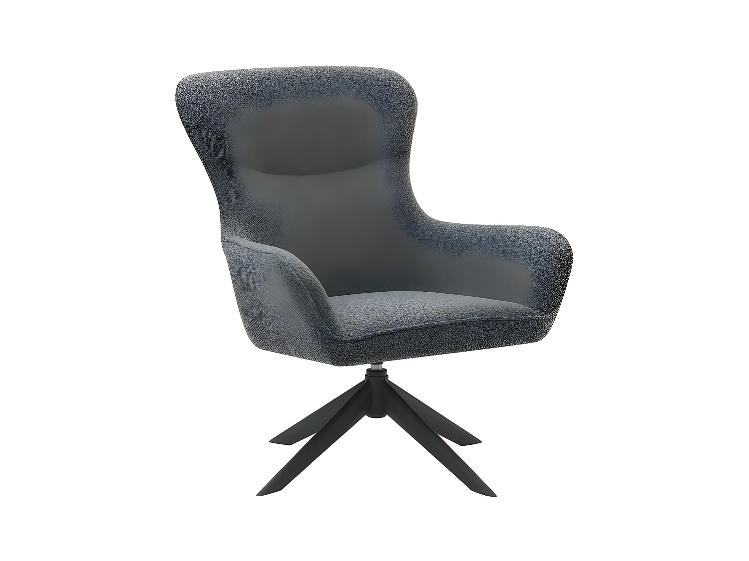 Fauteuil pivotant chenille gris anthracite Lucky