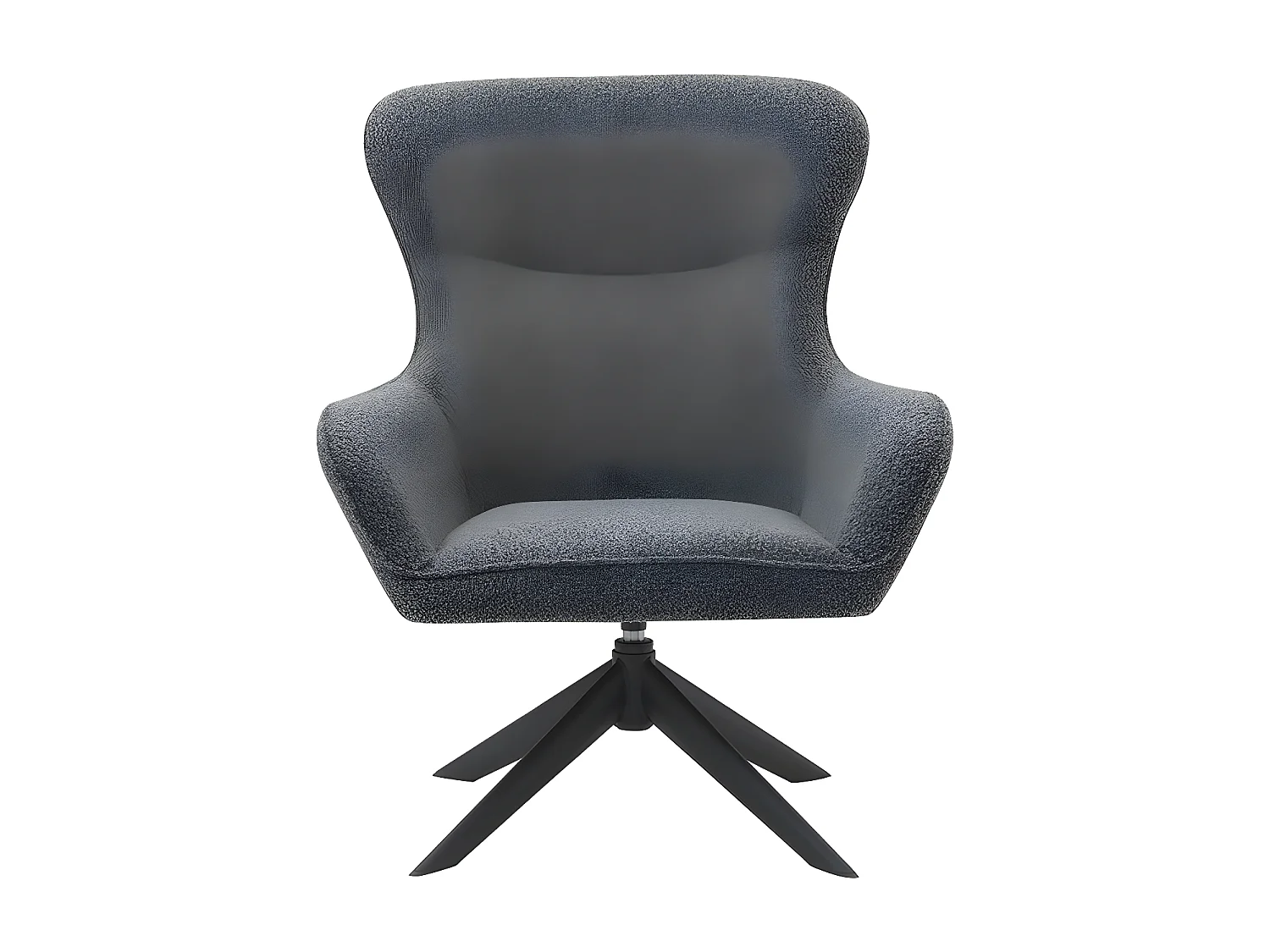 Fauteuil pivotant chenille gris anthracite Lucky