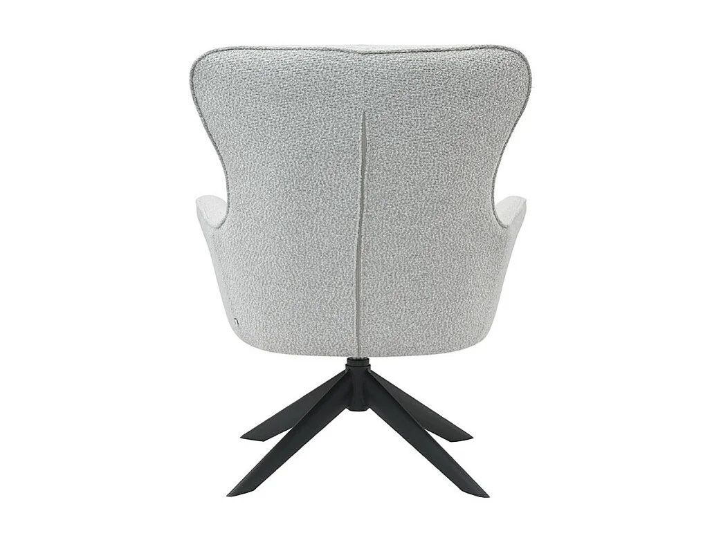 Fauteuil pivotant chenille gris clair Lucky