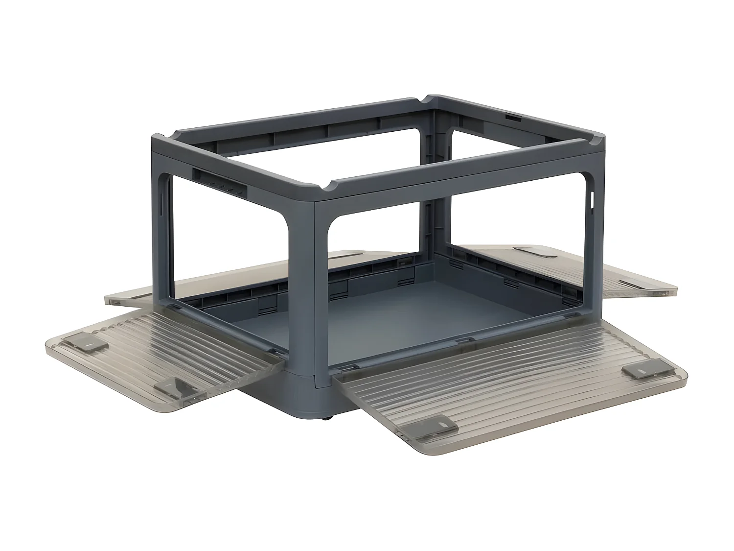 Boîte de Rangement 5 Ouvertures "Multi-Usage" 43L Gris