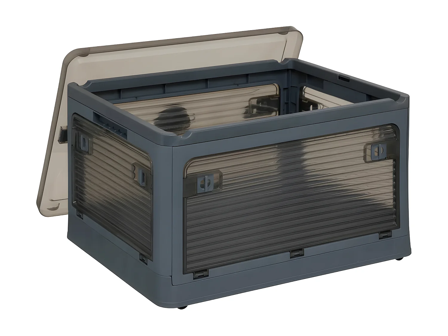 Boîte de Rangement 5 Ouvertures "Multi-Usage" 43L Gris