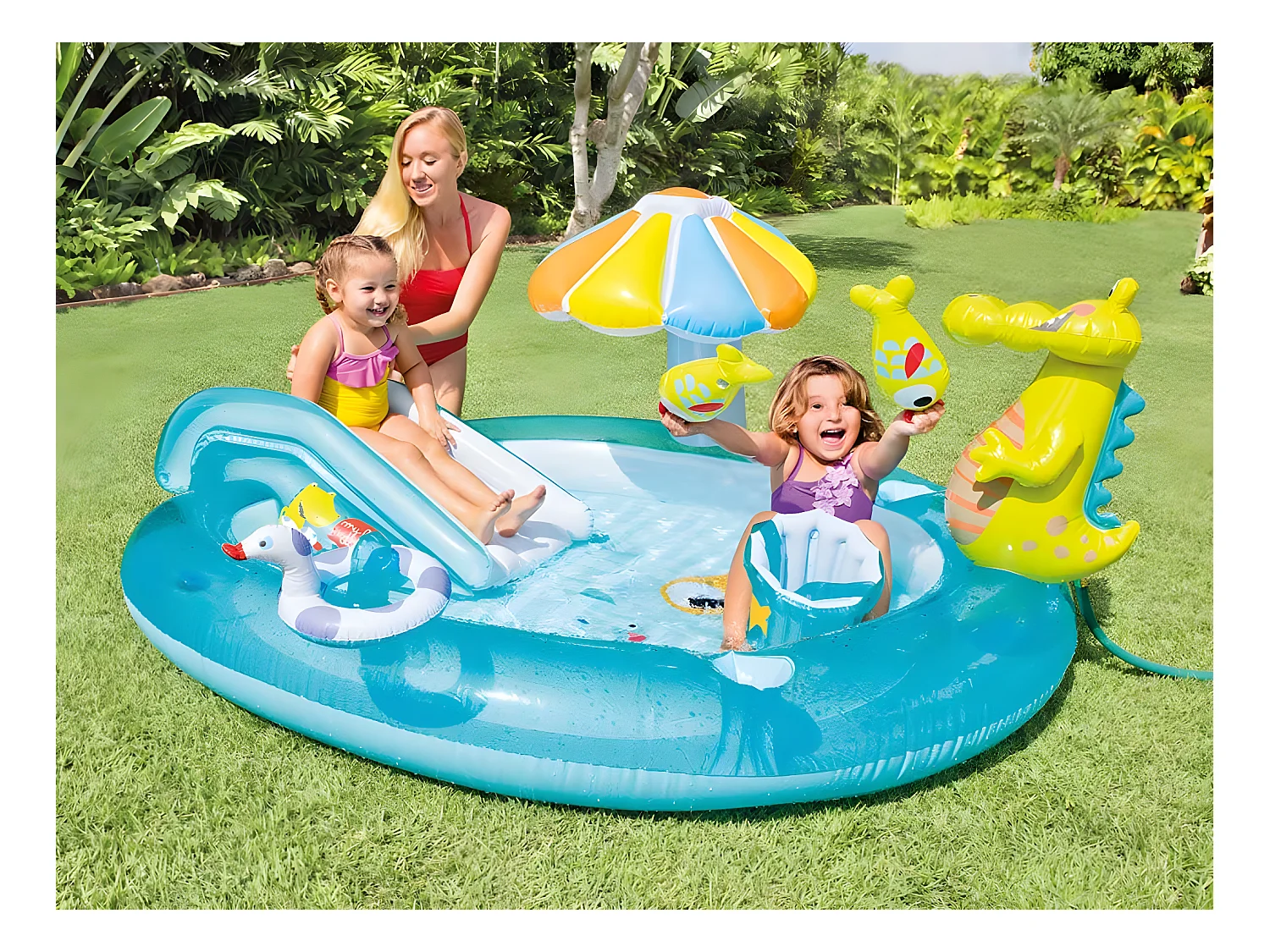 Aufblasbarer Spielplatz Alligator - Intex