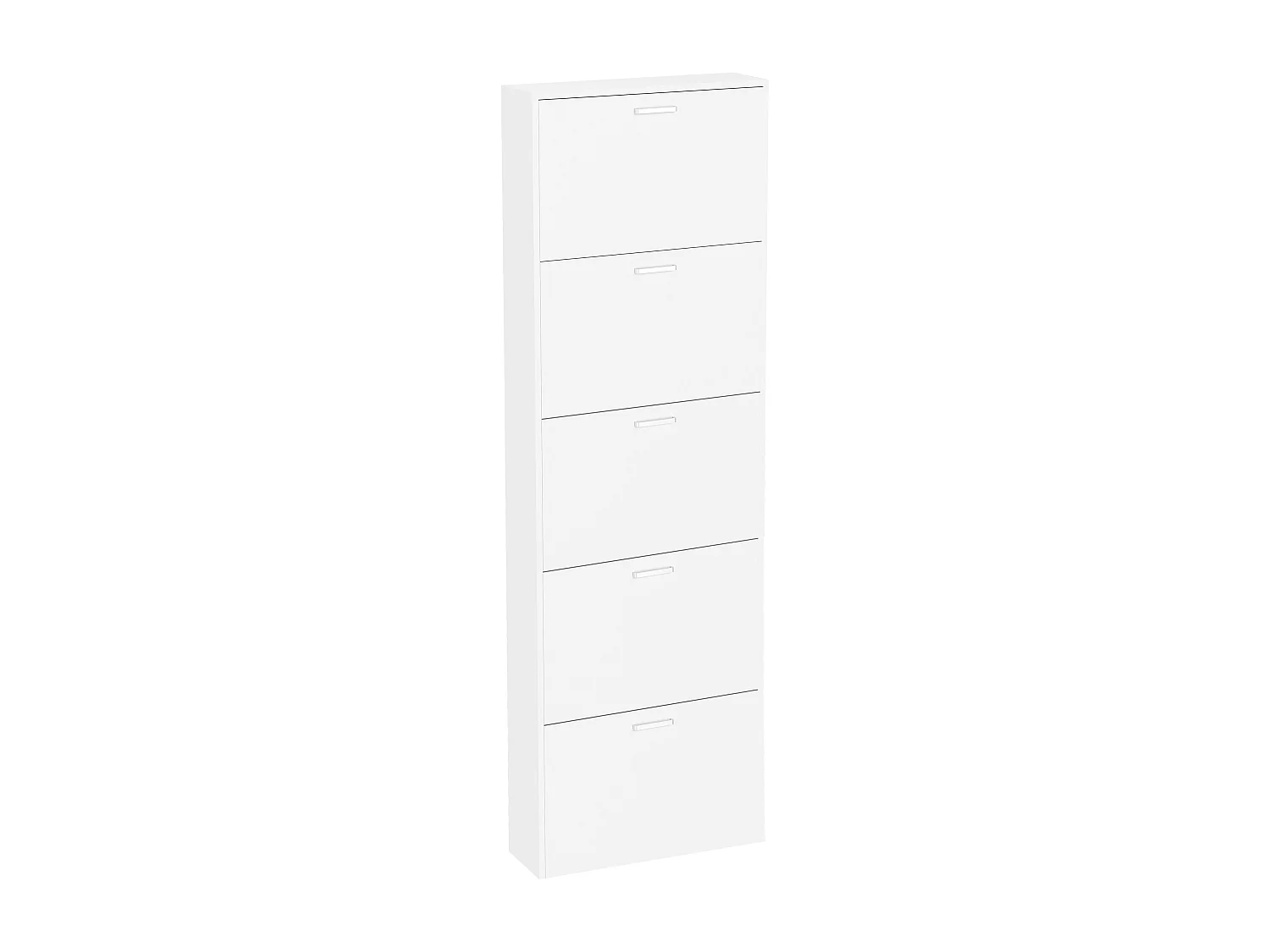 Shoe cabinet Sulos White H. 179 x W. 59 x D. 17 cm