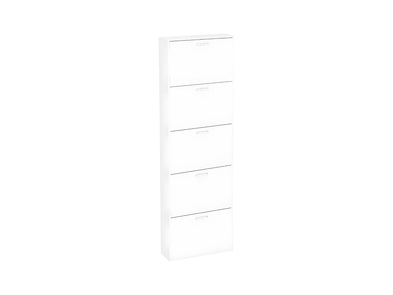 Shoe cabinet Sulos White H. 179 x W. 59 x D. 17 cm