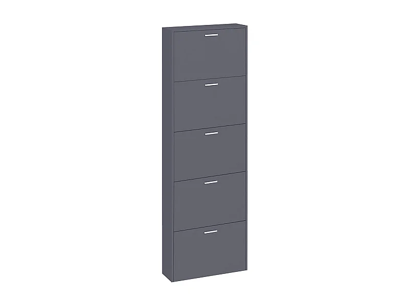Shoe cabinet Sulos Anthracite H. 179 x W. 59 x D. 17 cm