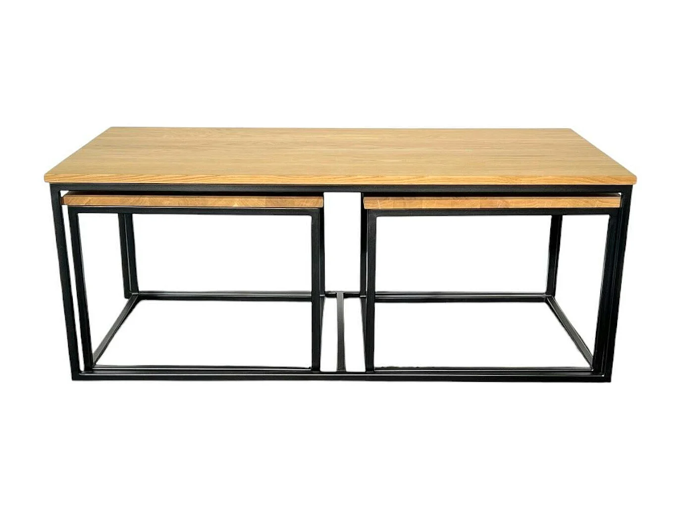 Table basse gigogne en bois de chêne huilé (lot de 3) COLOGNE