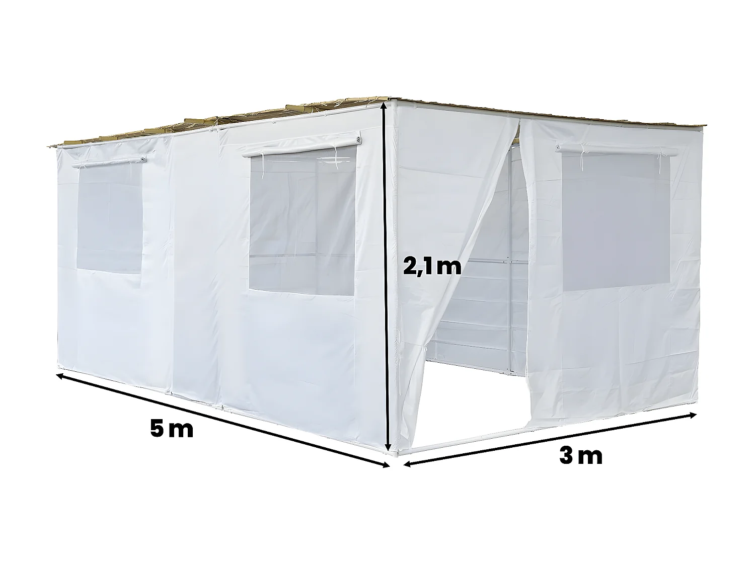 Souccah en Kit "Nina" ajustable De 1x1 m à 3x5 m - Skhah Non inclus