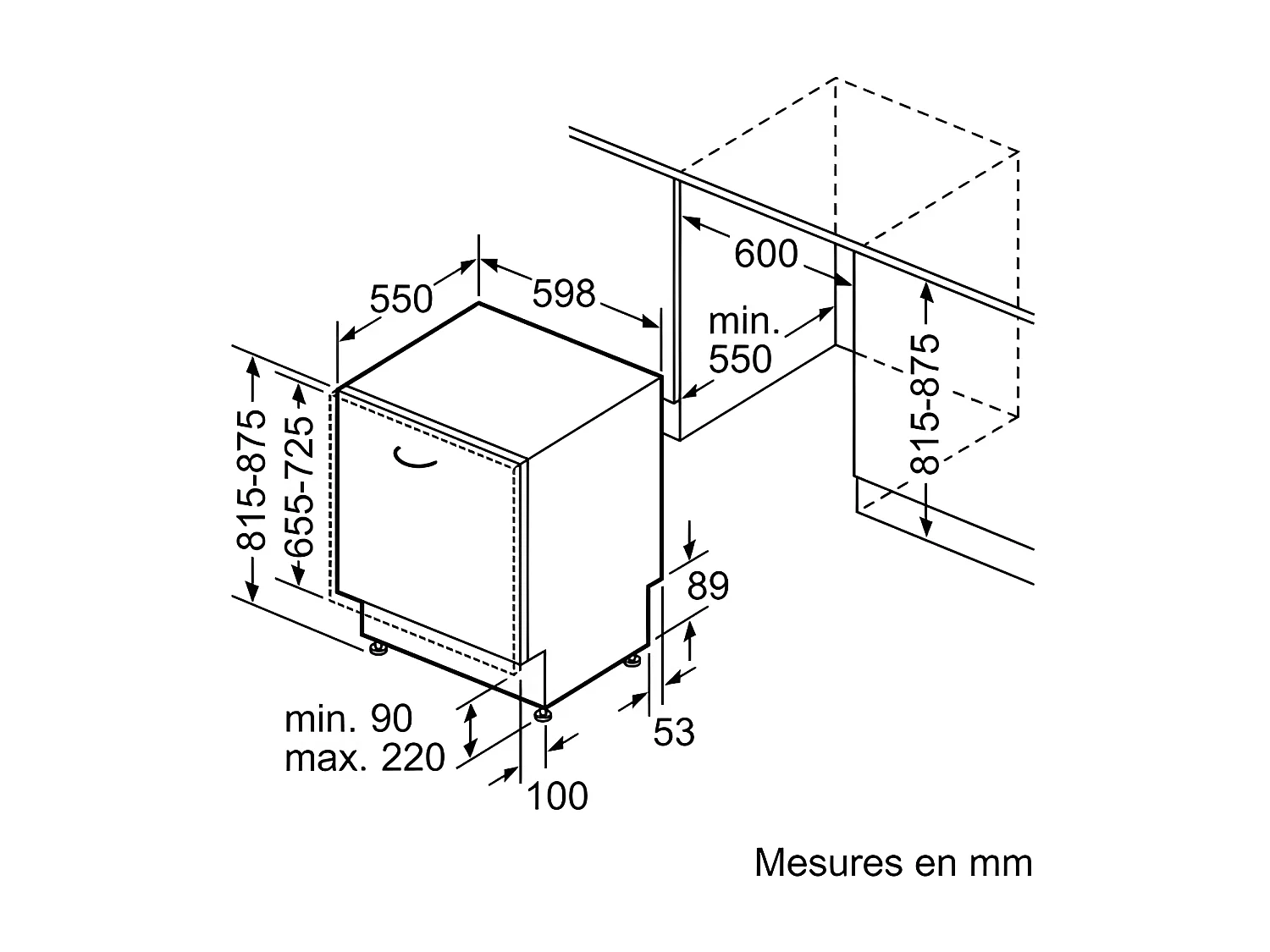 Lave-vaisselle encastrable BOSCH D, SMV6ECX93E