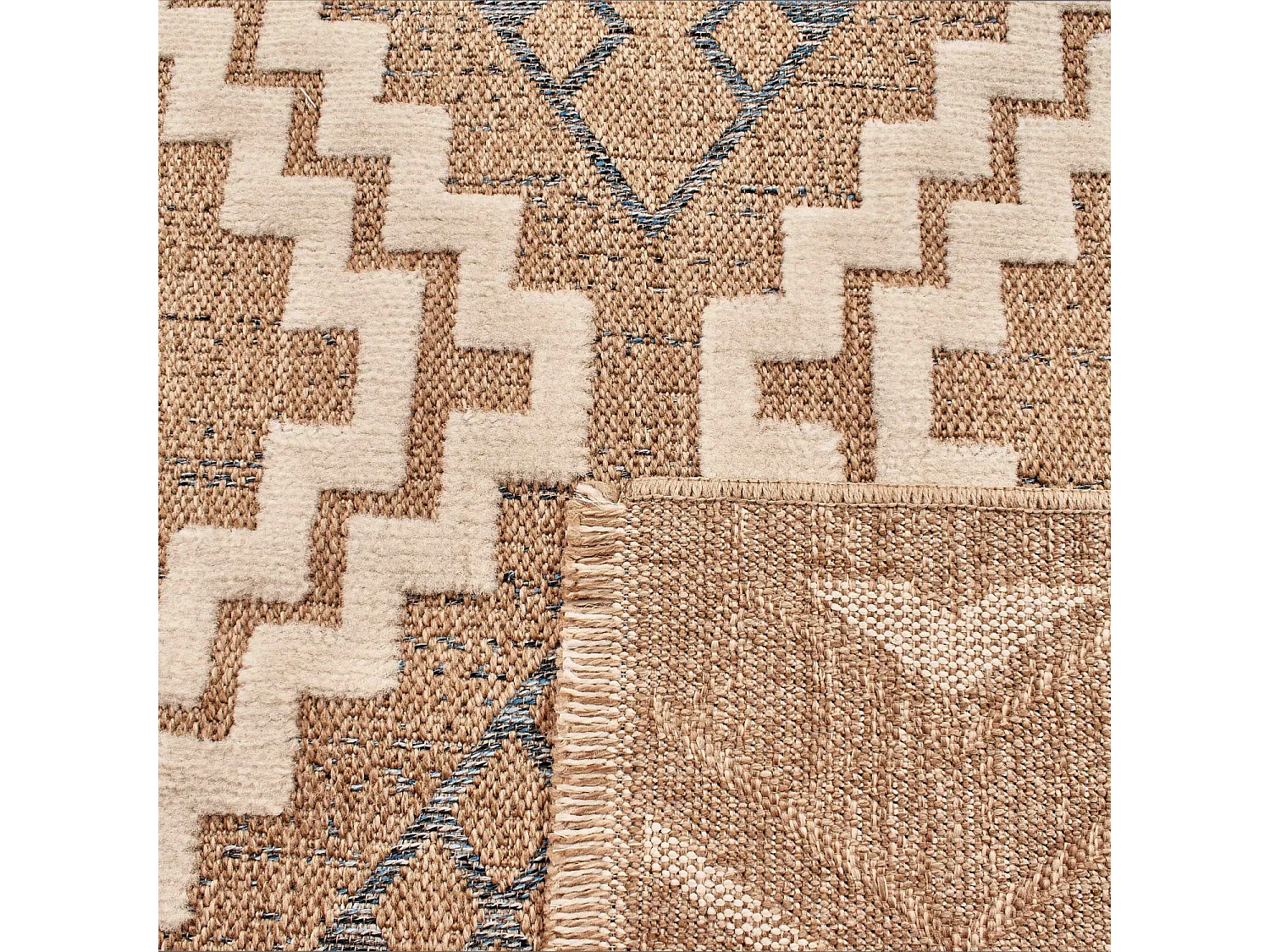 Tapis extérieur - 160x230cm - multicolore - 100% polypropylène résistant aux UV - 1400gr/m² - TALALI