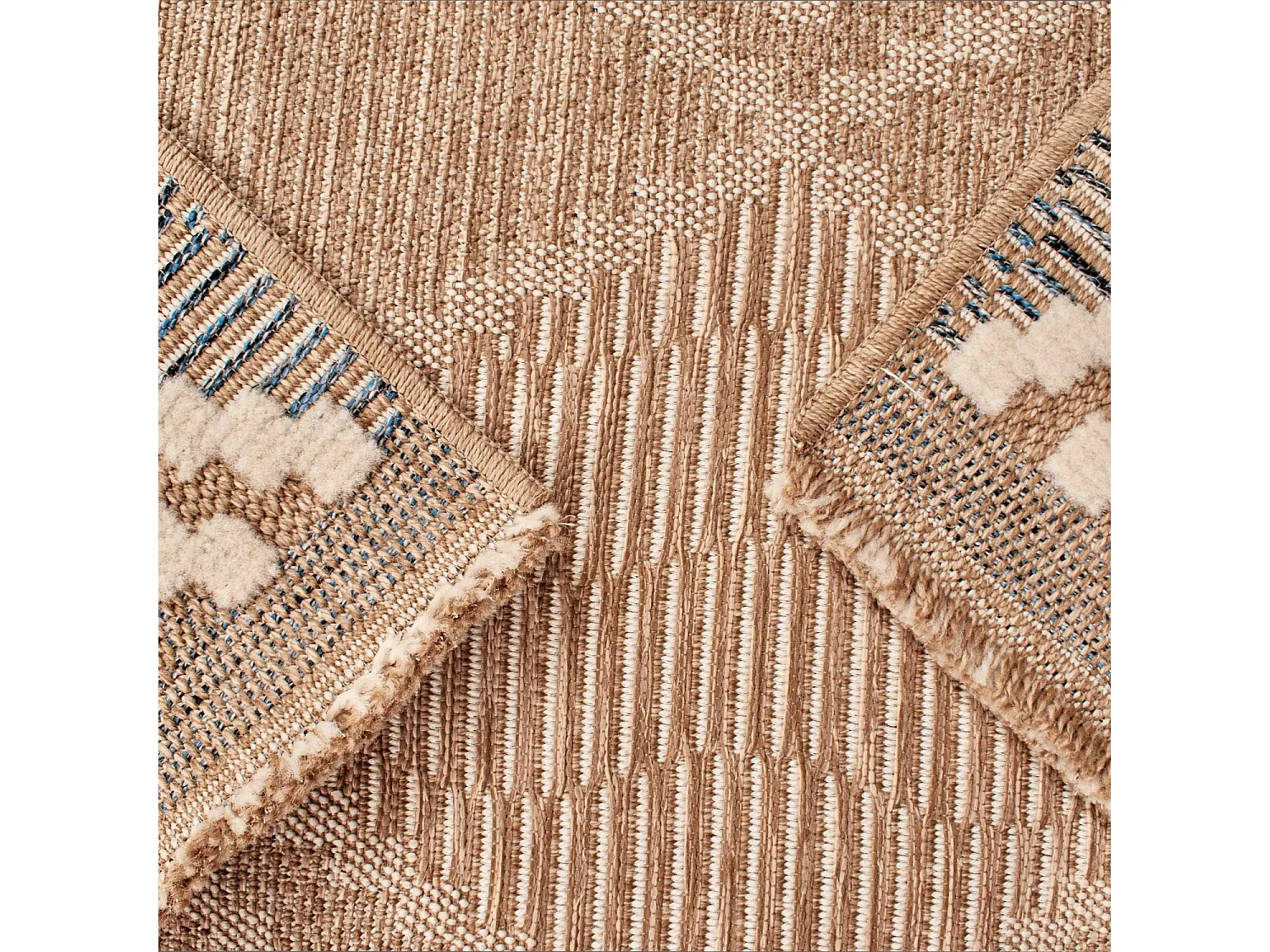 Tapis extérieur - 120x170cm - multicolore - 100% polypropylène résistant aux UV - 1400gr/m² - LYRA