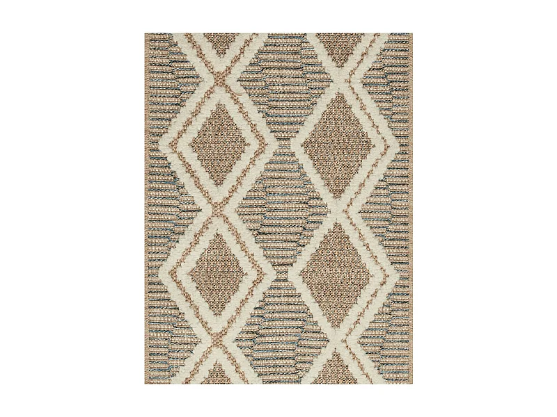 Tapis extérieur - 120x170cm - multicolore - 100% polypropylène résistant aux UV - 1400gr/m² - LYRA