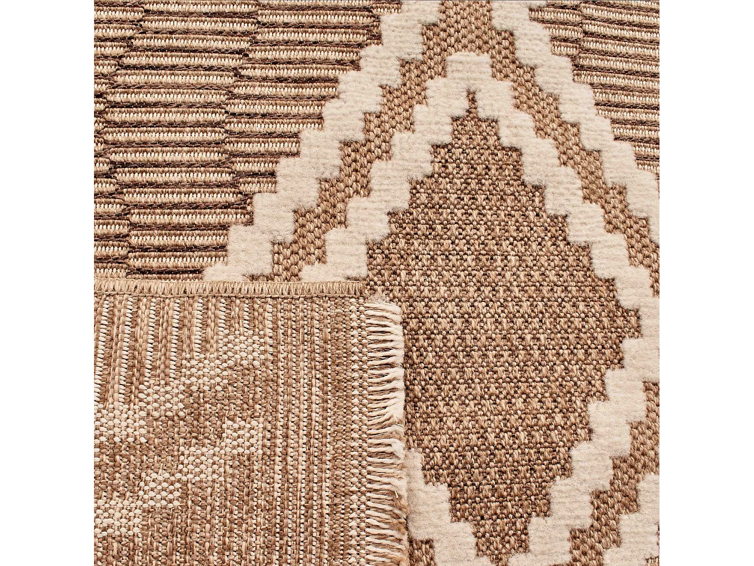 Tapis extérieur - 60x90cm - multicolore - 100% polypropylène résistant aux UV - 1400gr/m² - AURA