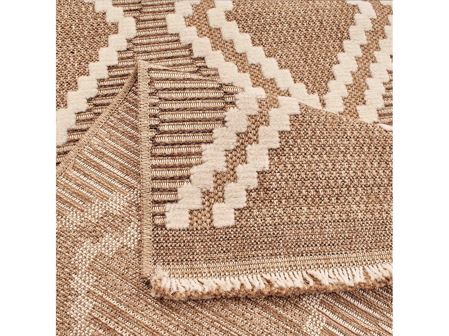 Tapis extérieur - 60x90cm - multicolore - 100% polypropylène résistant aux UV - 1400gr/m² - AURA