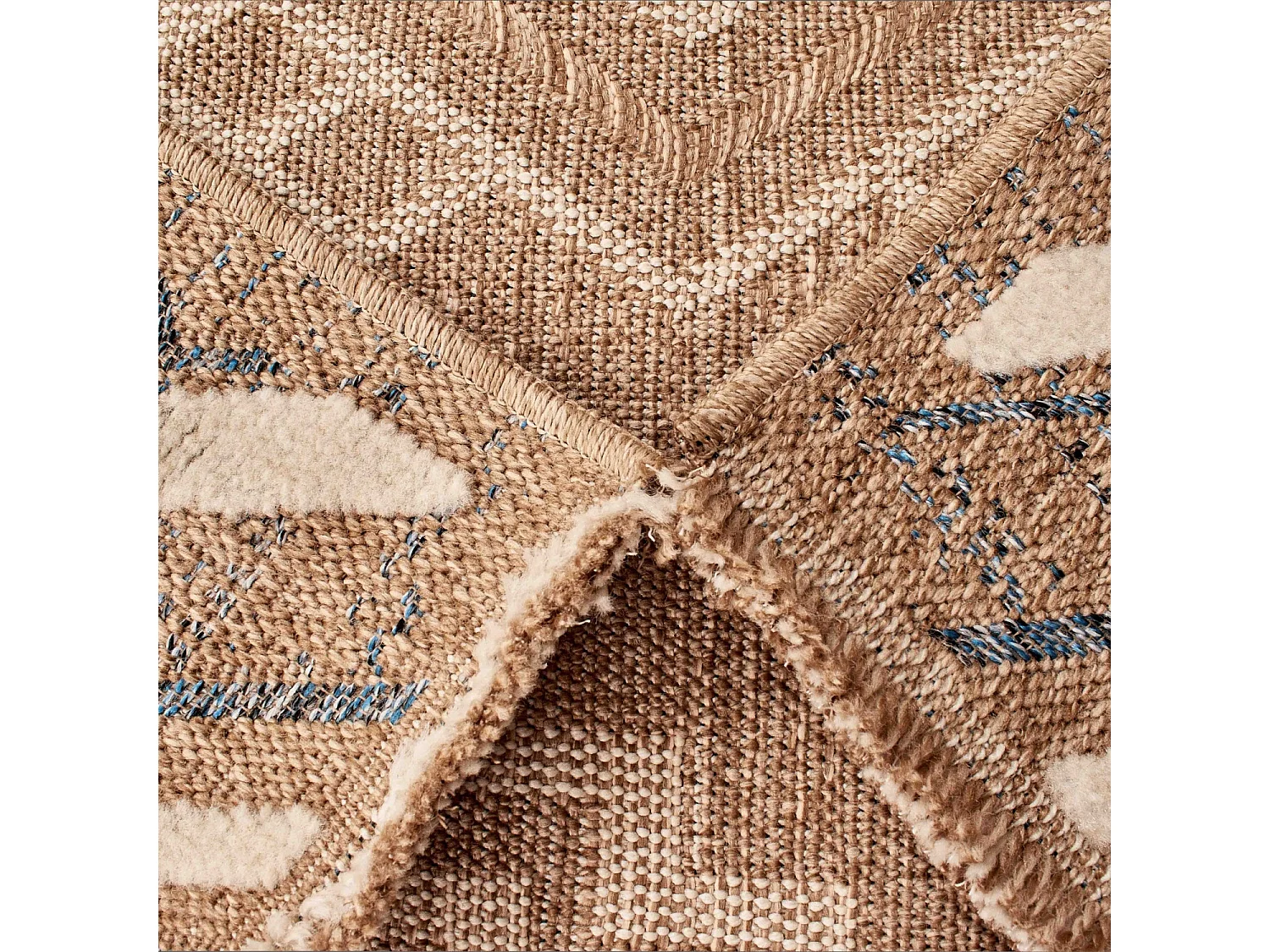 Tapis extérieur - 120x170cm - multicolore - 100% polypropylène résistant aux UV - 1400gr/m² - TALALI