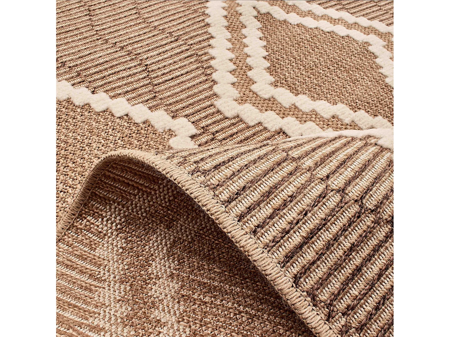 Tapis extérieur - 60x90cm - multicolore - 100% polypropylène résistant aux UV - 1400gr/m² - ISLA