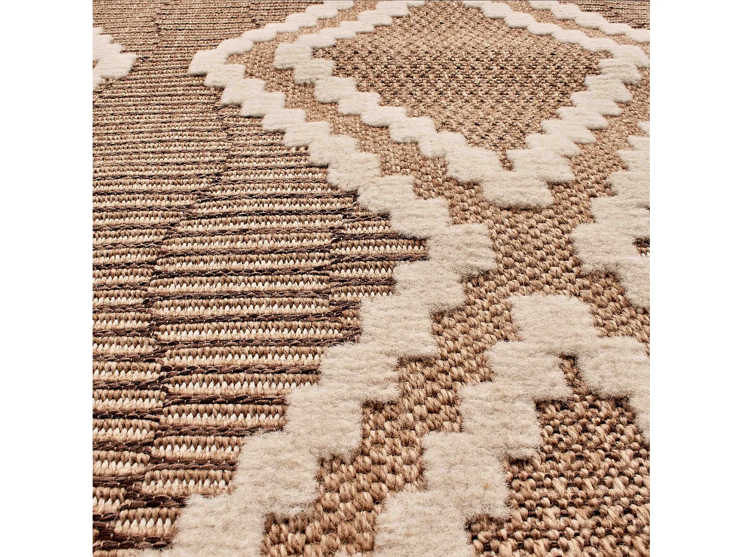 Tapis extérieur - 60x90cm - multicolore - 100% polypropylène résistant aux UV - 1400gr/m² - ISLA