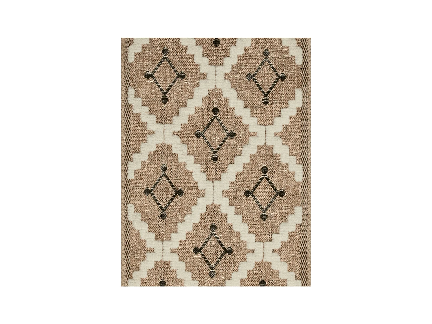 Tapis extérieur - 160x230cm - multicolore - 100% polypropylène résistant aux UV - 1400gr/m² - TYSEN