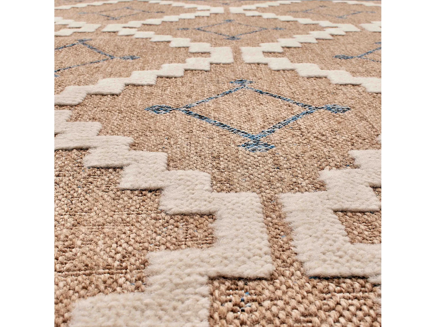 Tapis extérieur - 120x170cm - multicolore - 100% polypropylène résistant aux UV - 1400gr/m² - BLERRY