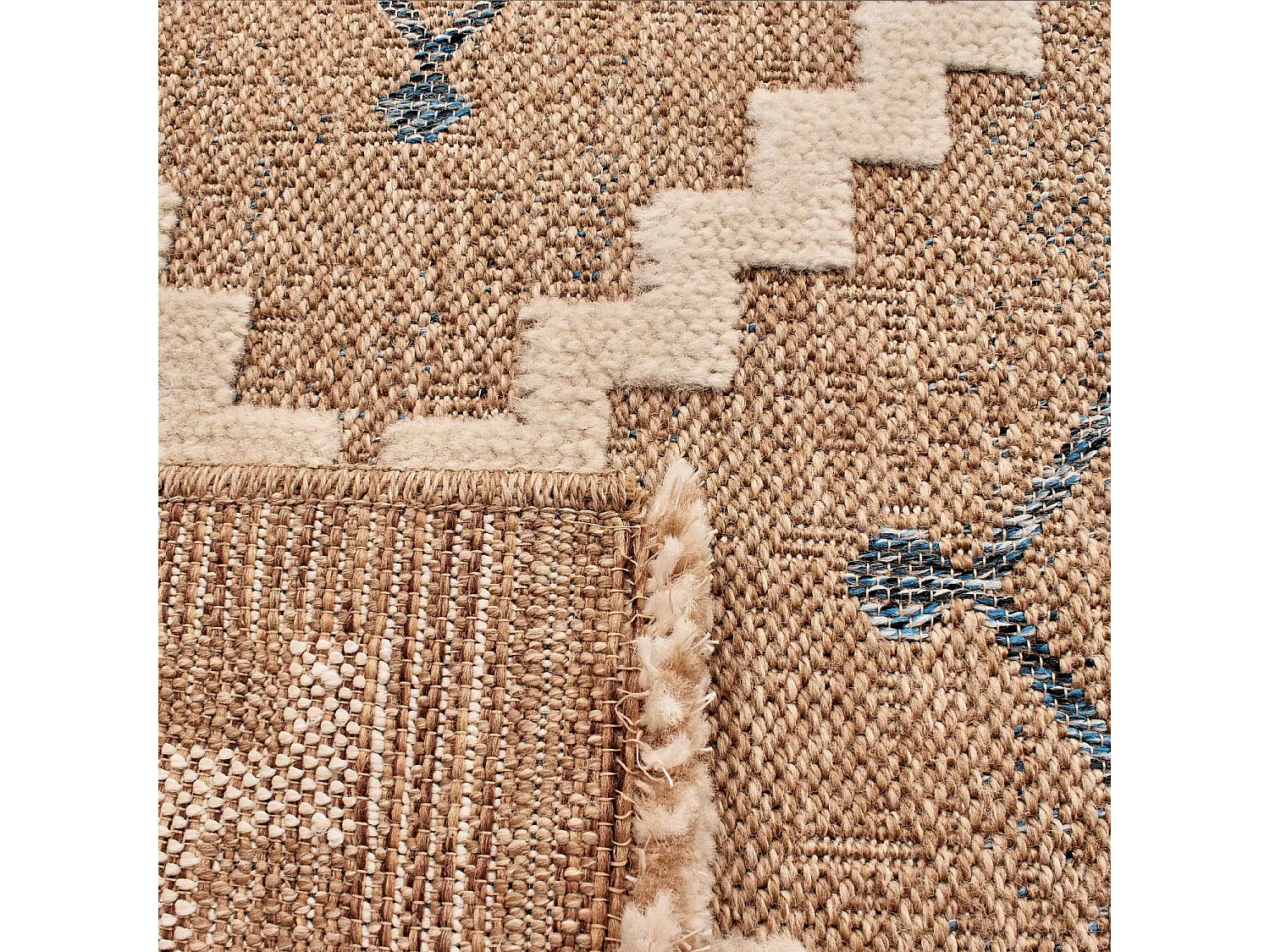 Tapis extérieur - 120x170cm - multicolore - 100% polypropylène résistant aux UV - 1400gr/m² - BLERRY