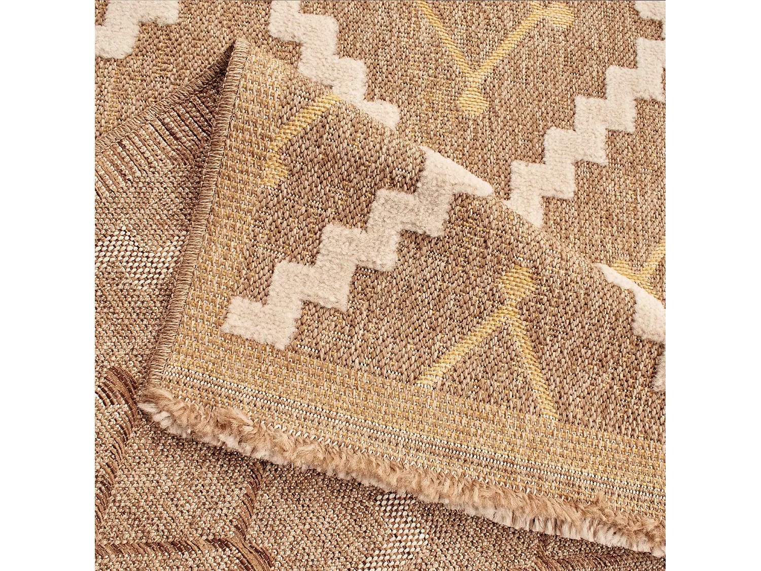 Tapis extérieur - 60x90cm - multicolore - 100% polypropylène résistant aux UV - 1400gr/m² - TECA