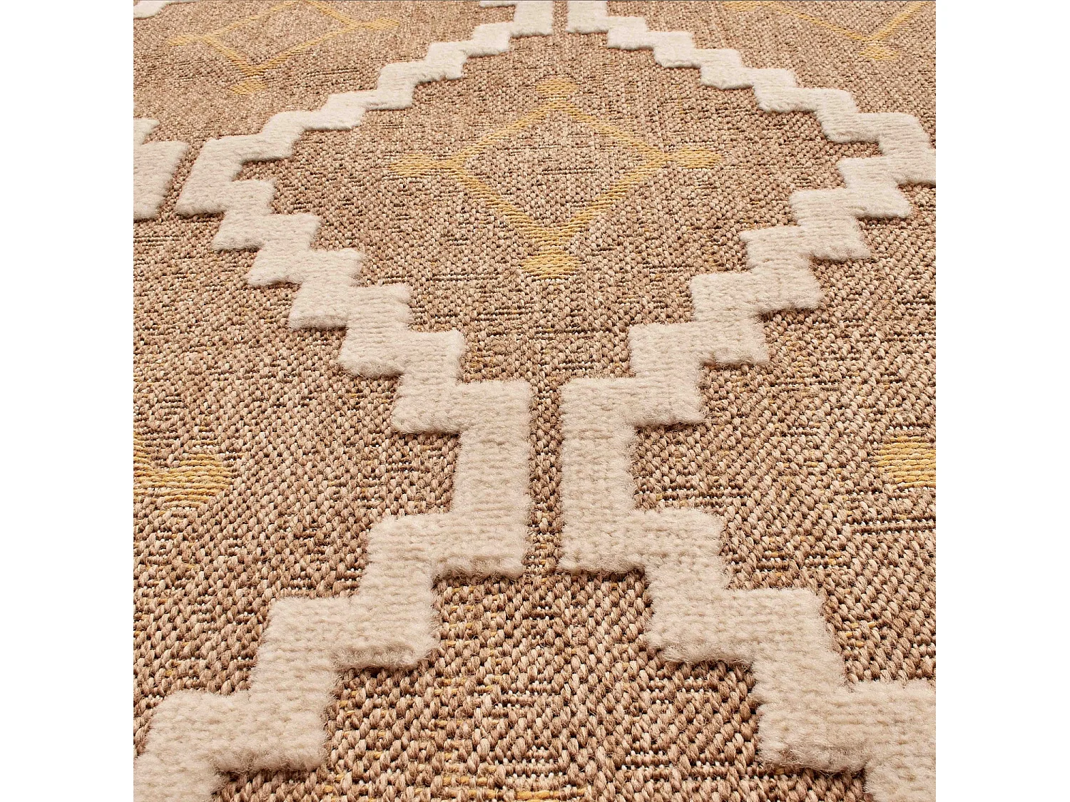 Tapis extérieur - 60x90cm - multicolore - 100% polypropylène résistant aux UV - 1400gr/m² - TECA