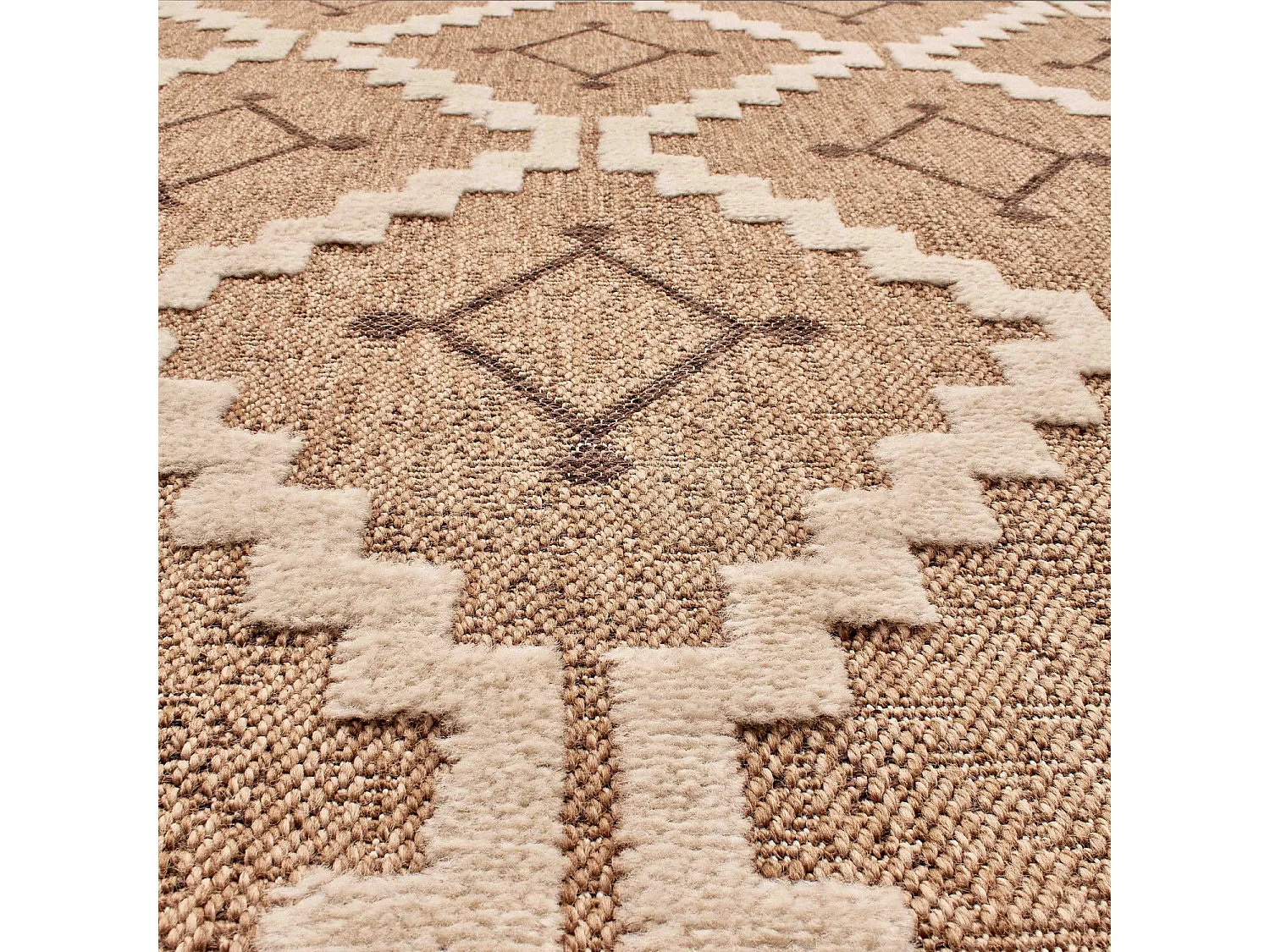 Tapis extérieur - 60x90cm - multicolore - 100% polypropylène résistant aux UV - 1400gr/m² - TILI