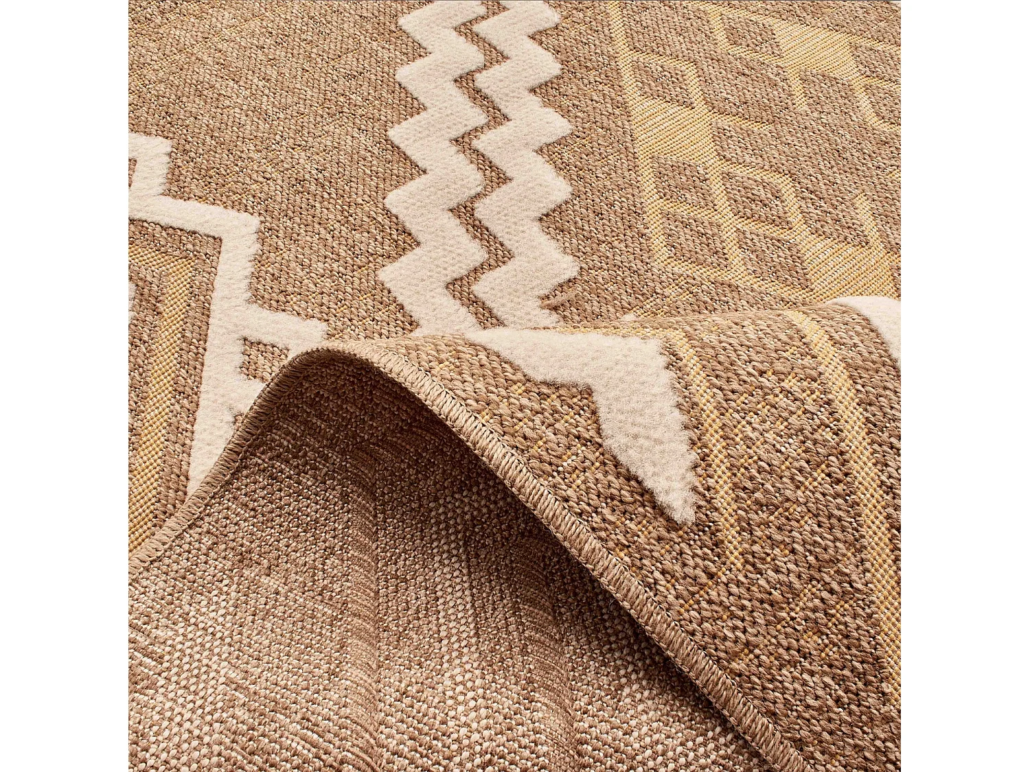 Tapis extérieur - 60x90cm - multicolore - 100% polypropylène résistant aux UV - 1400gr/m² - ATALYA