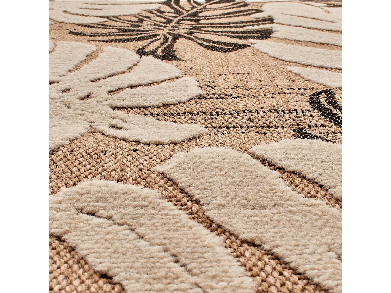 Tapis extérieur - 60x90cm - multicolore - 100% polypropylène résistant aux UV - 1400gr/m² - LEONIE