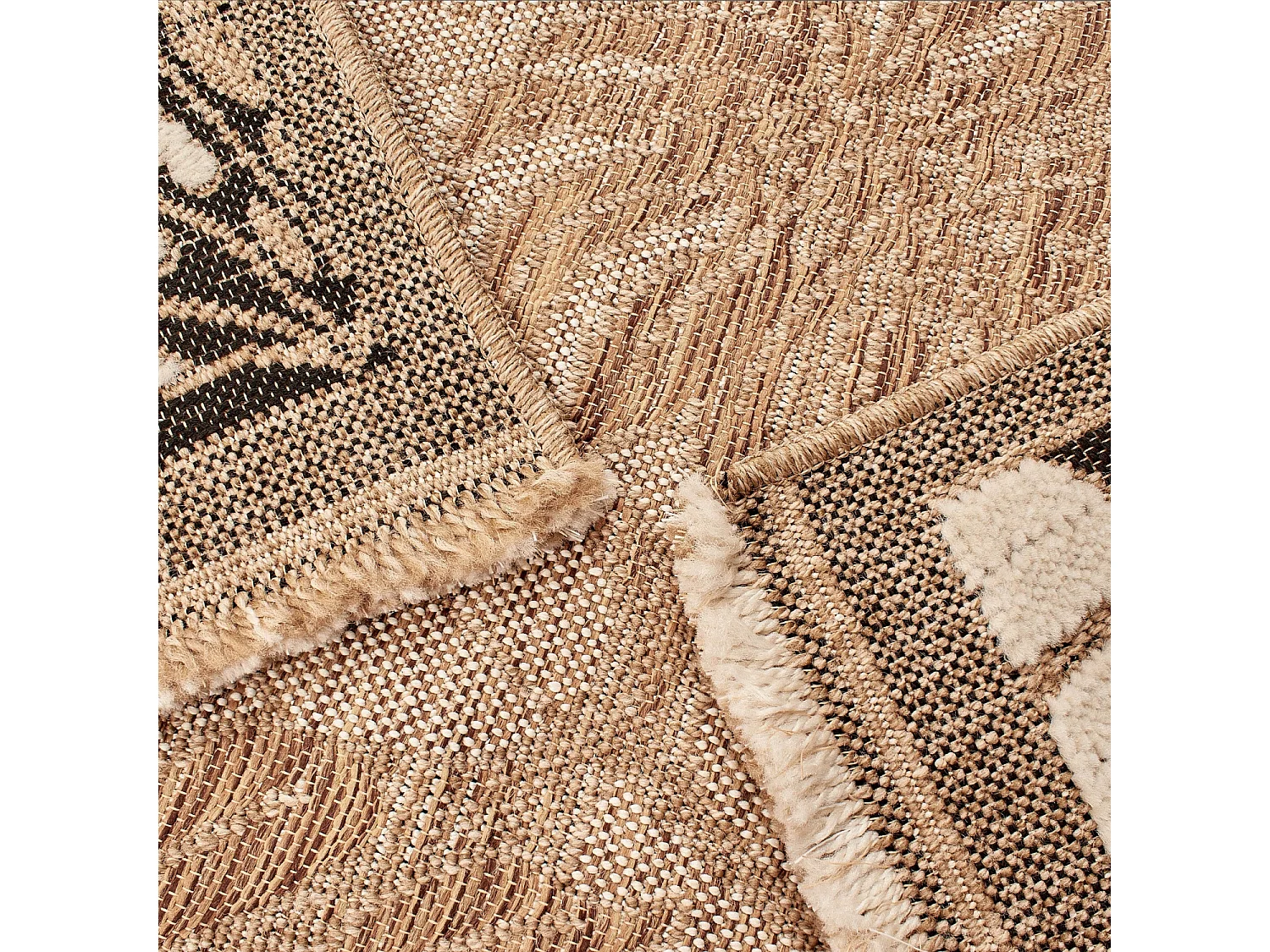 Tapis extérieur - 60x90cm - multicolore - 100% polypropylène résistant aux UV - 1400gr/m² - LEONIE