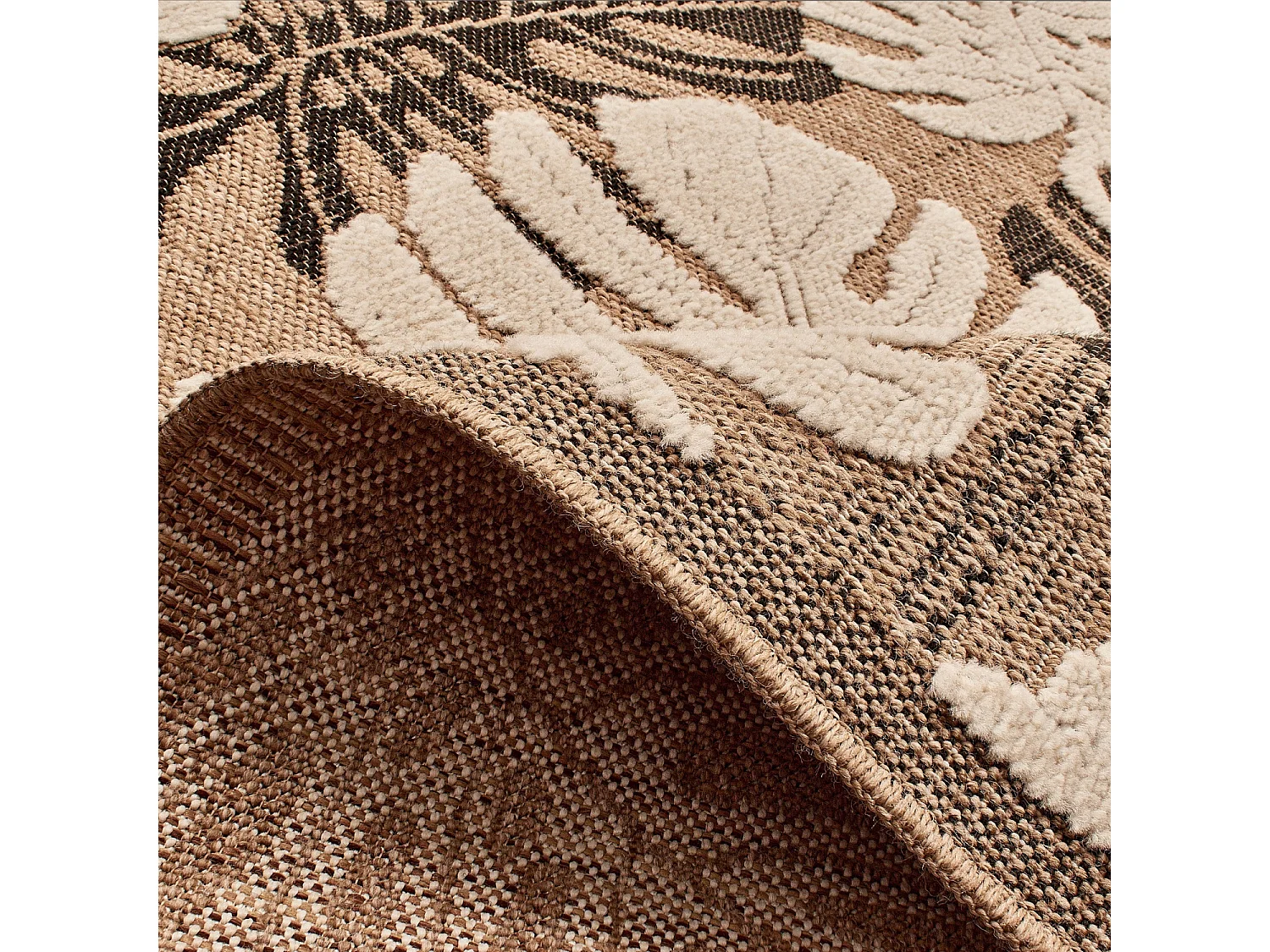 Tapis extérieur - 60x90cm - multicolore - 100% polypropylène résistant aux UV - 1400gr/m² - LEONIE