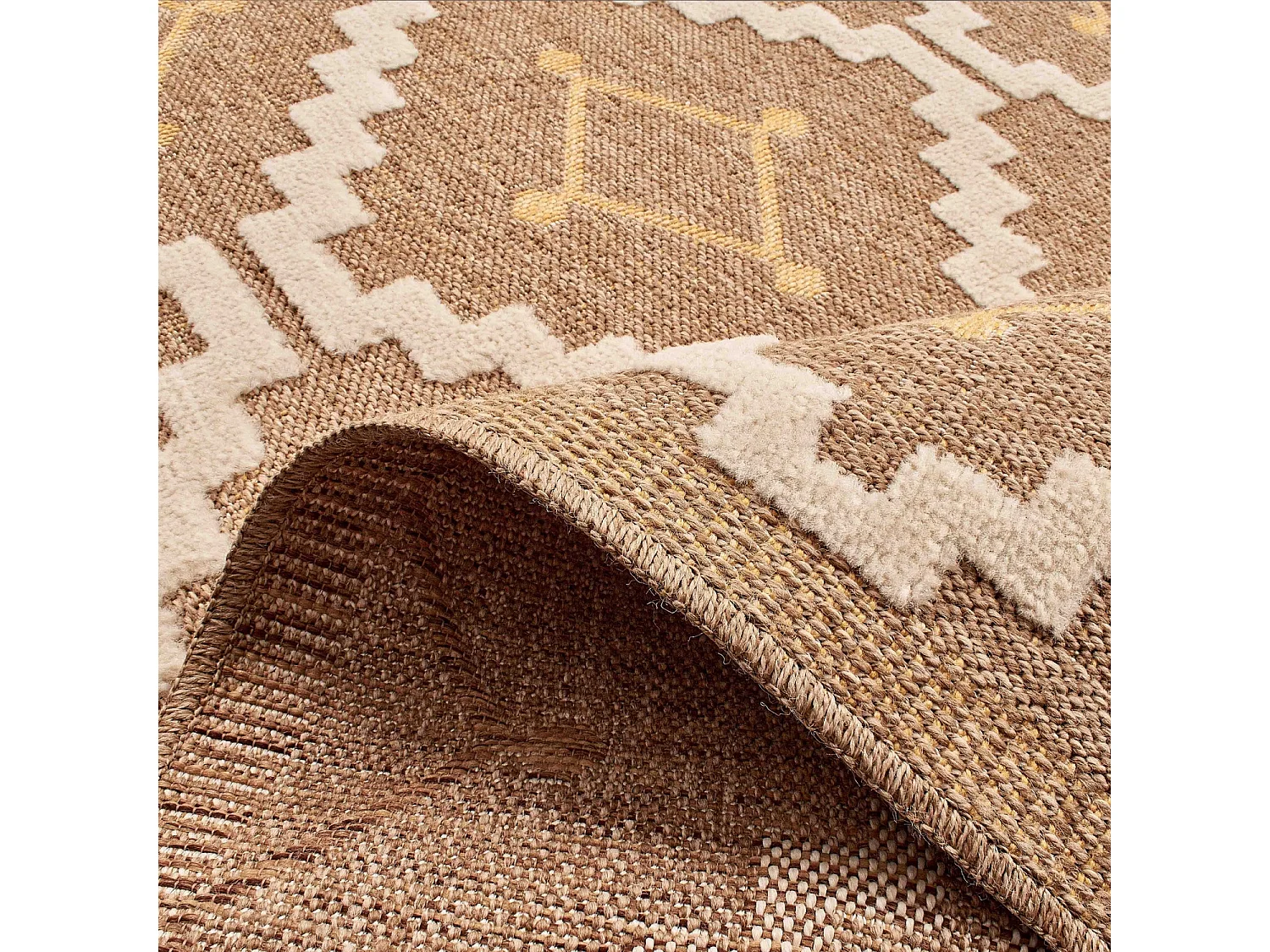 Tapis extérieur - 60x180cm - multicolore - 100% polypropylène résistant aux UV - 1400gr/m² - TECA