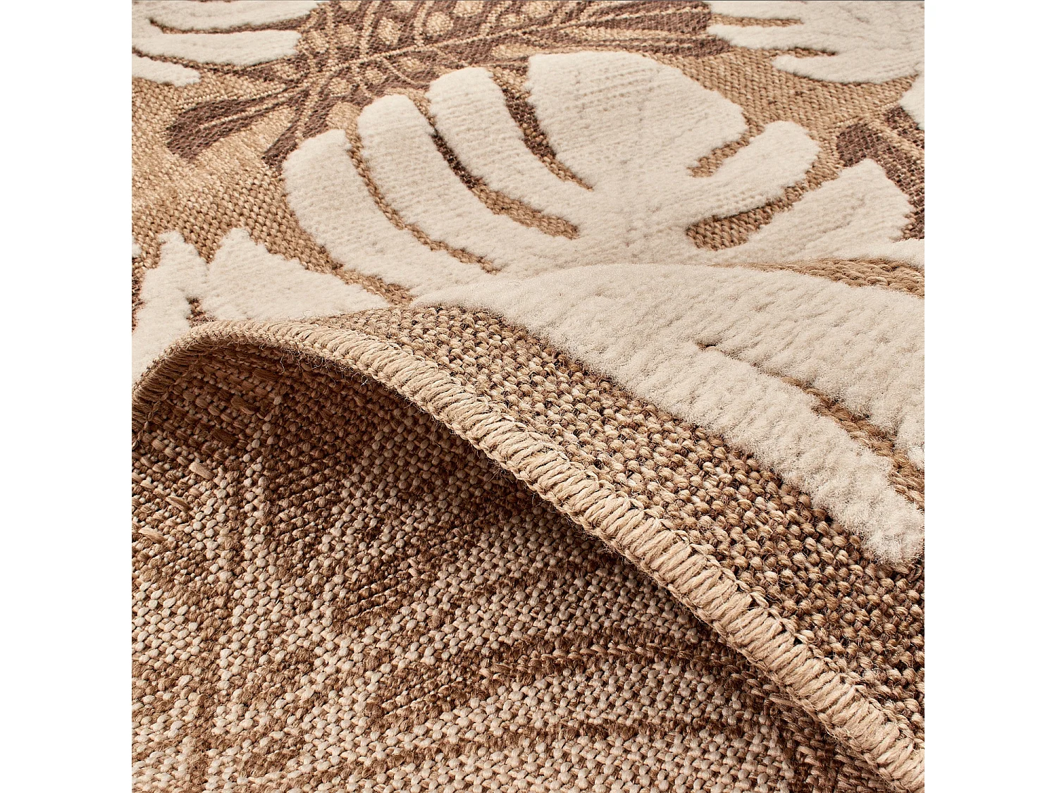 Tapis extérieur - 120x170cm - multicolore - 100% polypropylène résistant aux UV - 1400gr/m² - LIANE