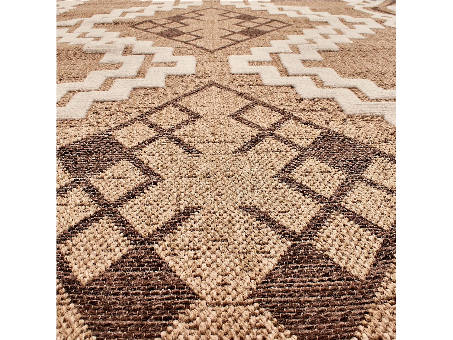 Tapis extérieur - 120x170cm - multicolore - 100% polypropylène résistant aux UV - 1400gr/m² - XILO